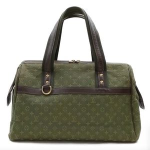 Louis Vuitton Olive green Mini Lin Handbag Louis Vuitton handbag mini